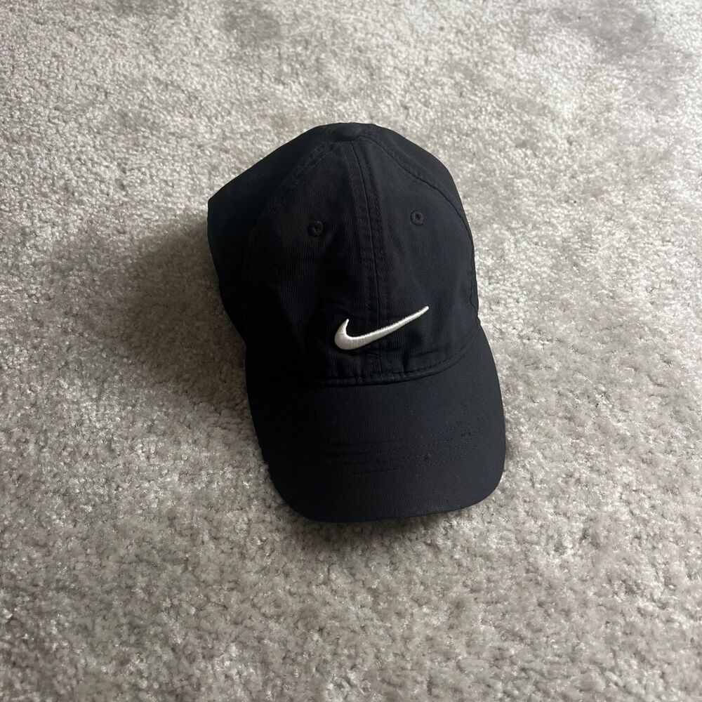 Nike Black Hat Cap Dri-Fit Swoosh Running Jog